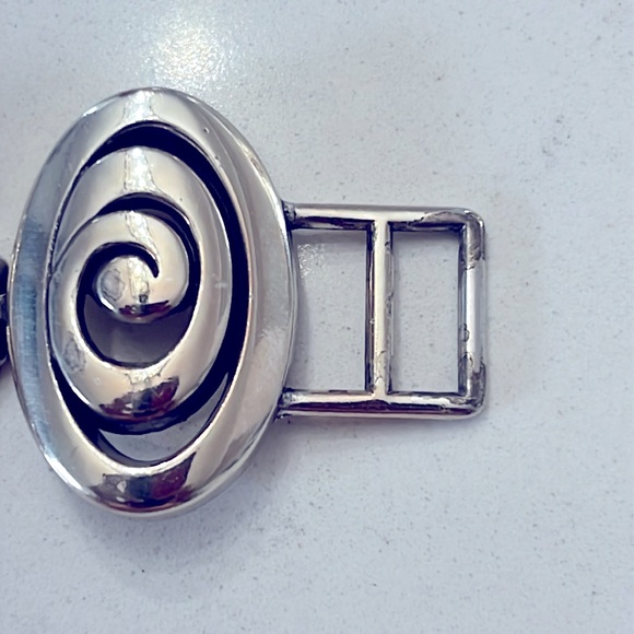 Brighton Contempo Link Bracelet Silver Plated Scrolled Oval Round Designs - Picture 14 of 17